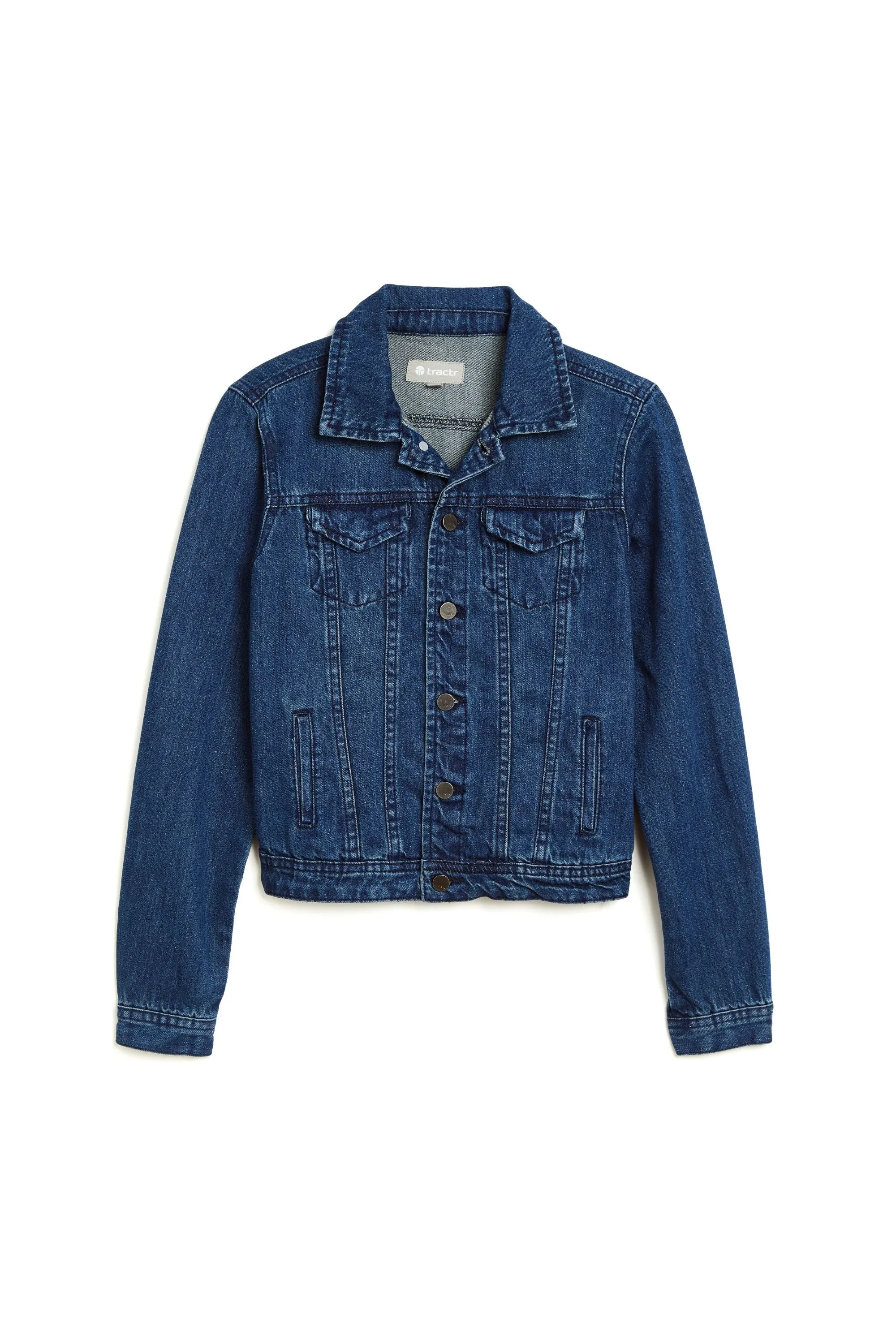 Basic Denim Jacket In Indigo