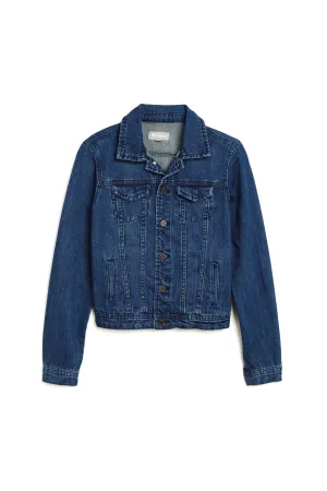 Basic Denim Jacket In Indigo