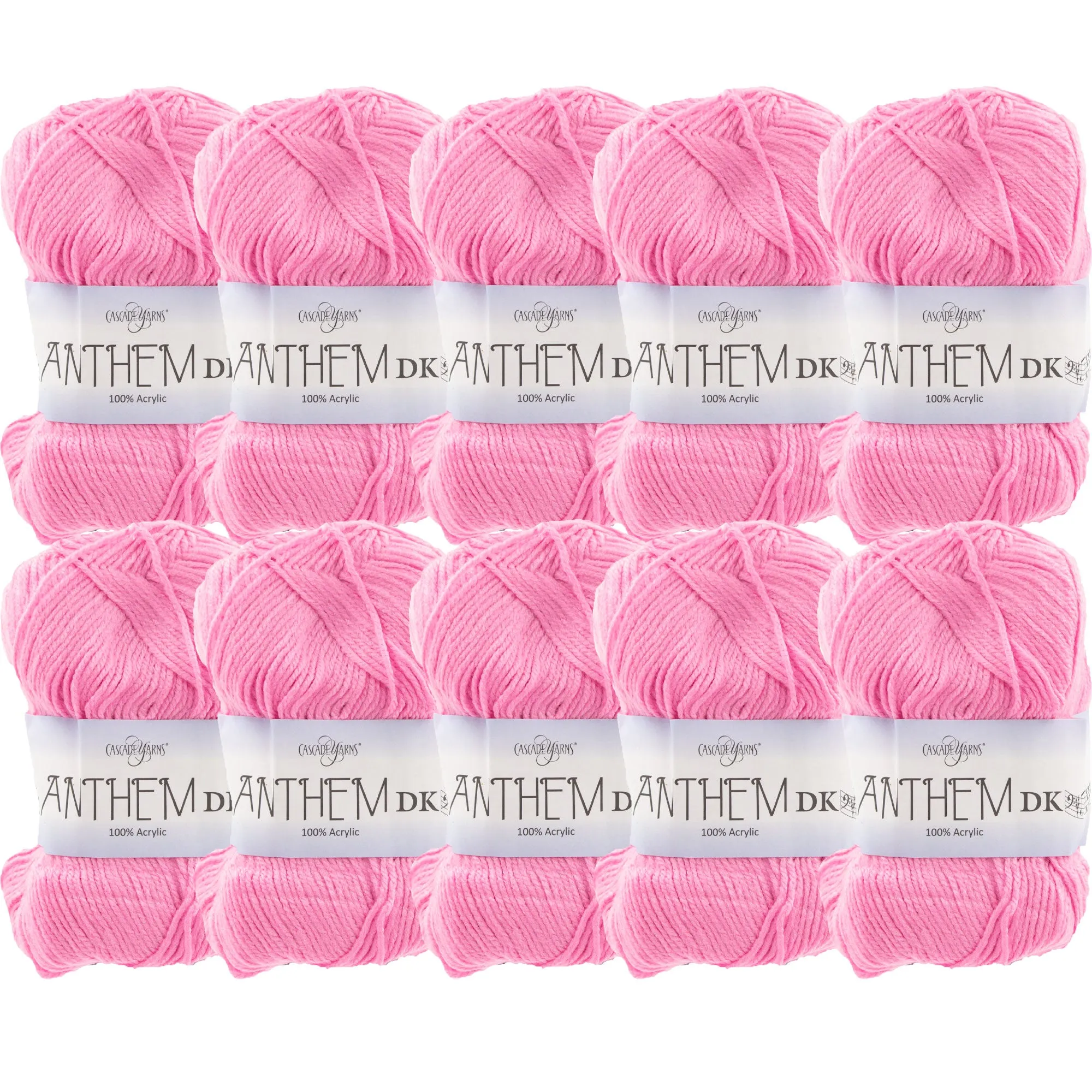 Cascade Yarns Anthem DK Yarn - 09 Pink - 10-Pack