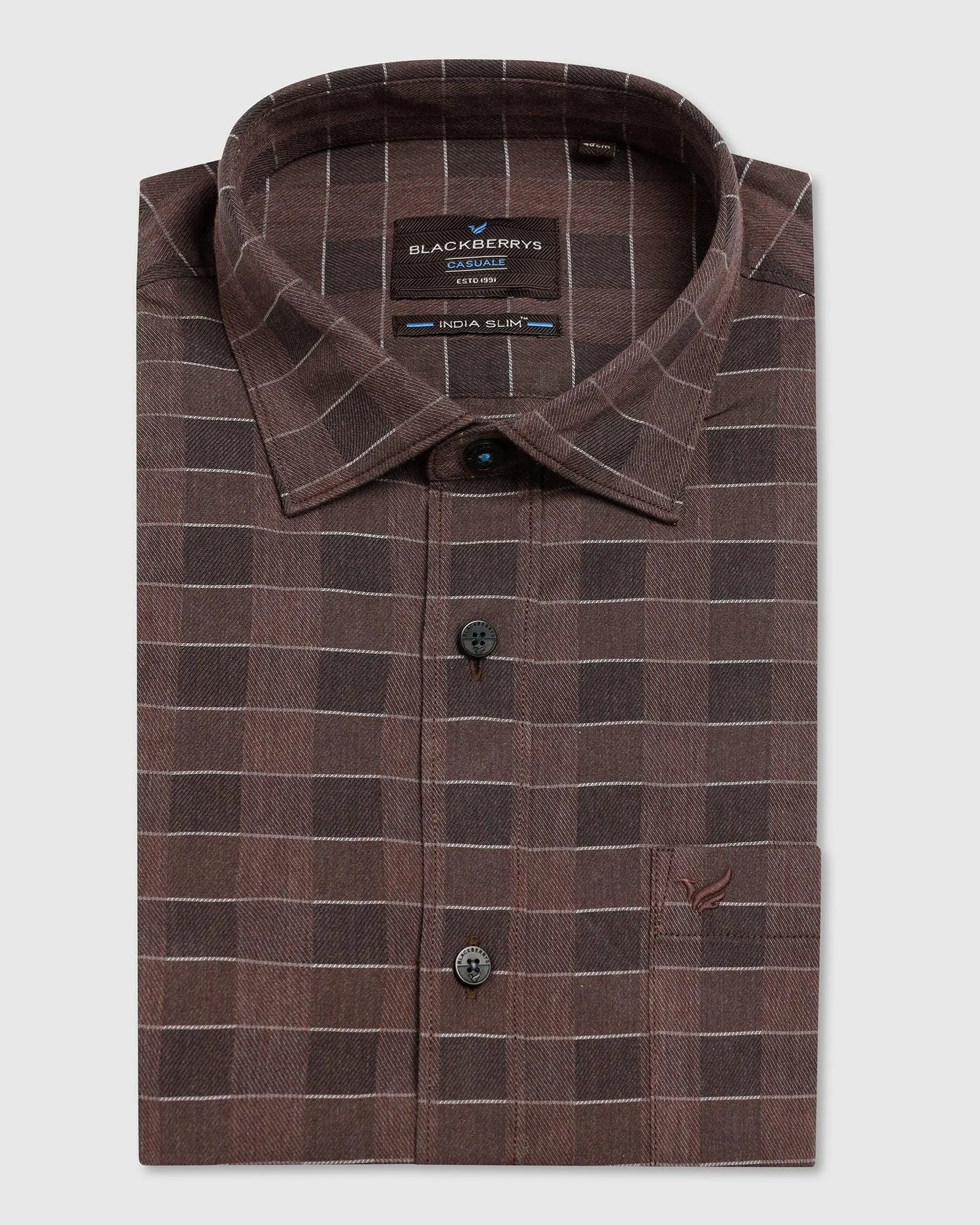 Casual Brown Check Shirt - Core