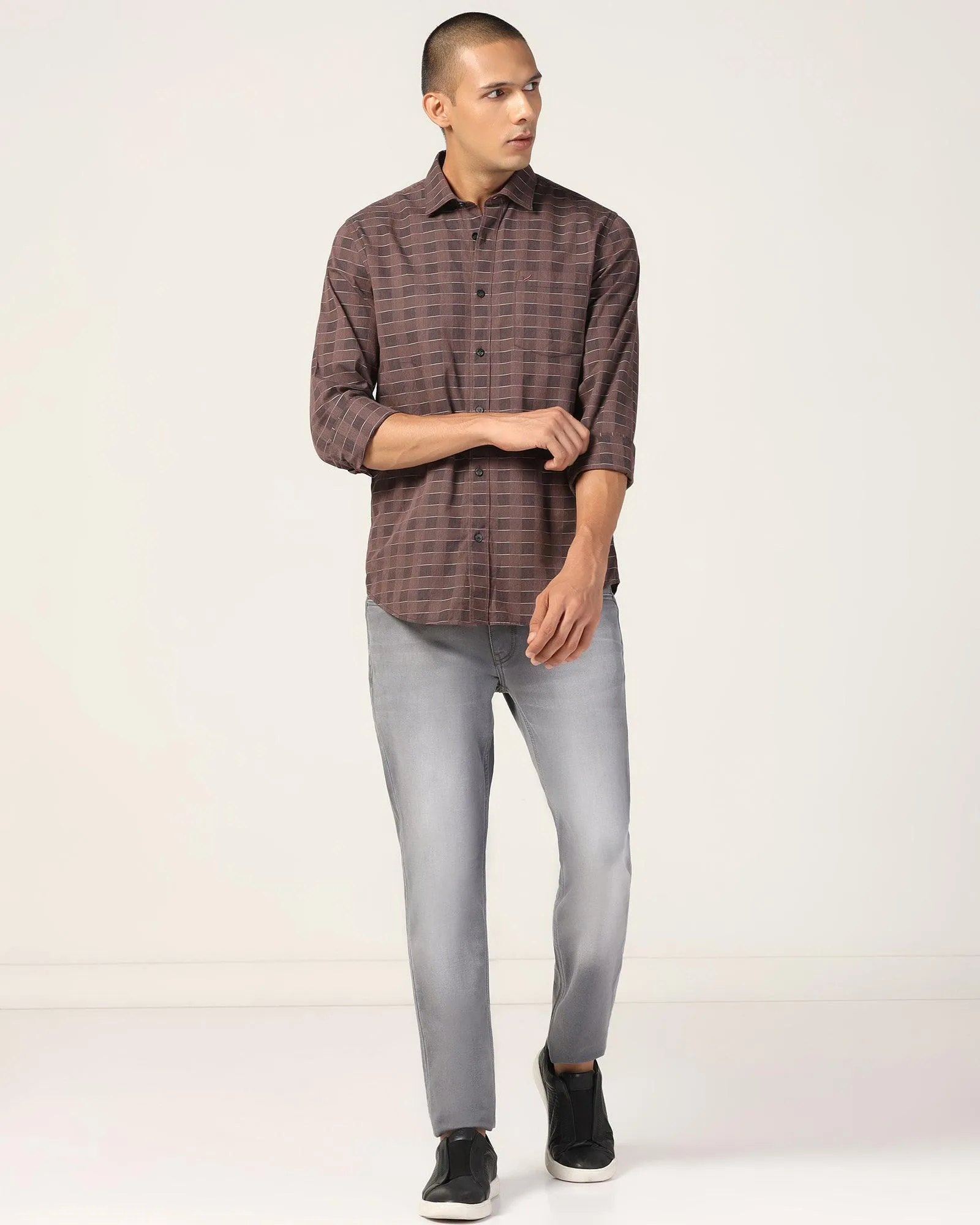 Casual Brown Check Shirt - Core