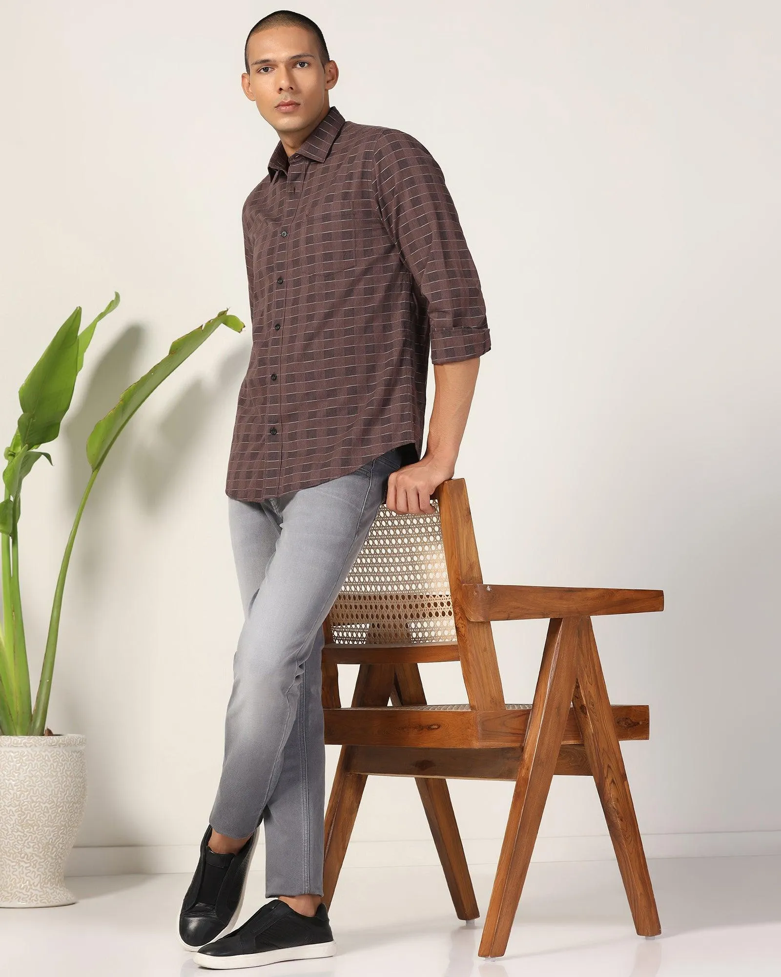 Casual Brown Check Shirt - Core