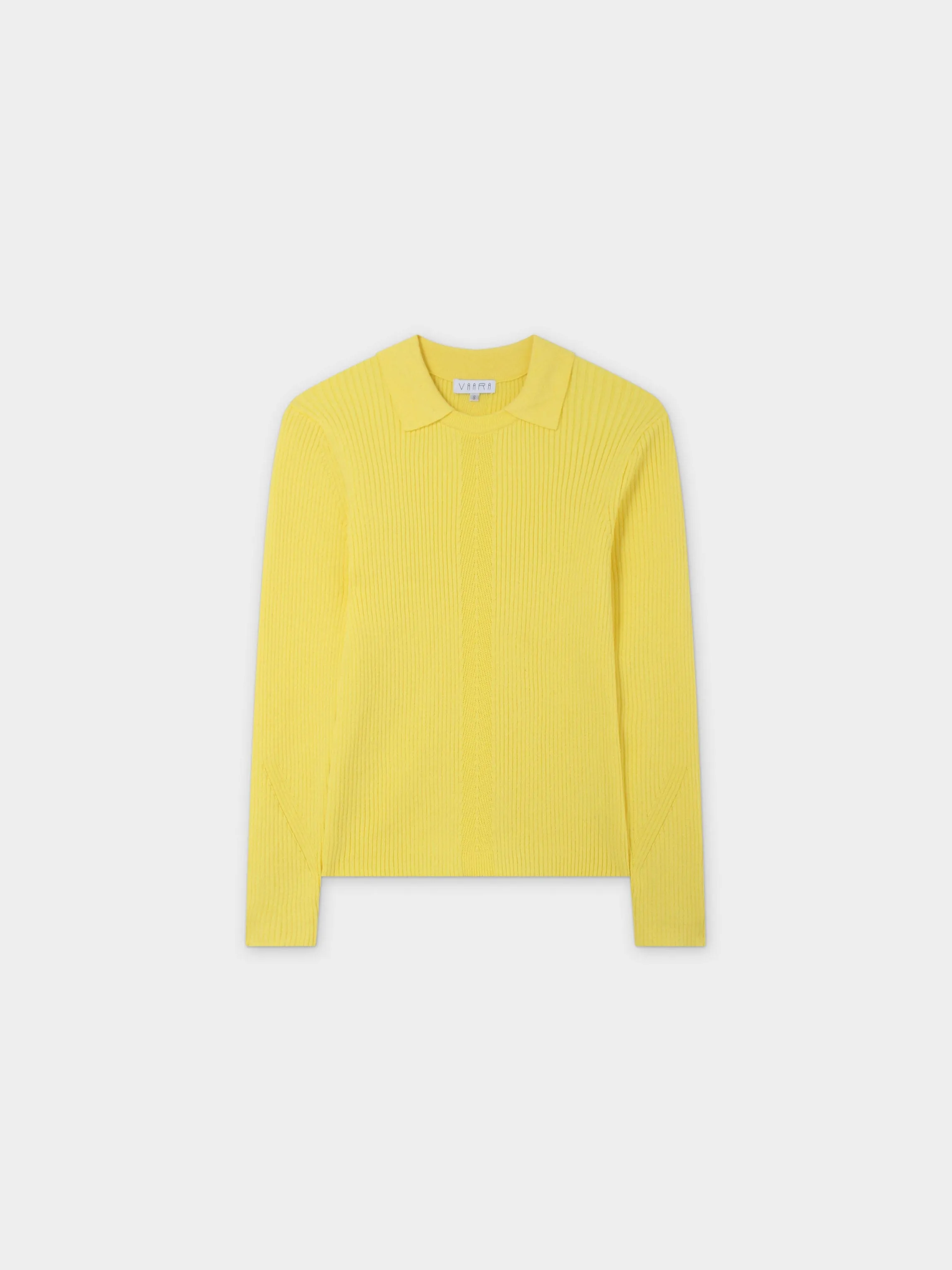 Center Design Sweater-Yellow