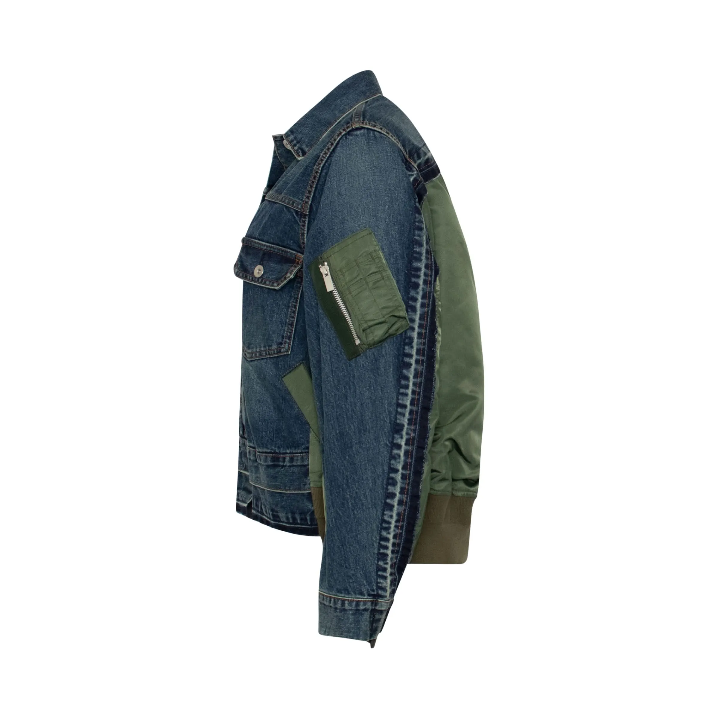 Classic MA-1 Denim Jacket Blue