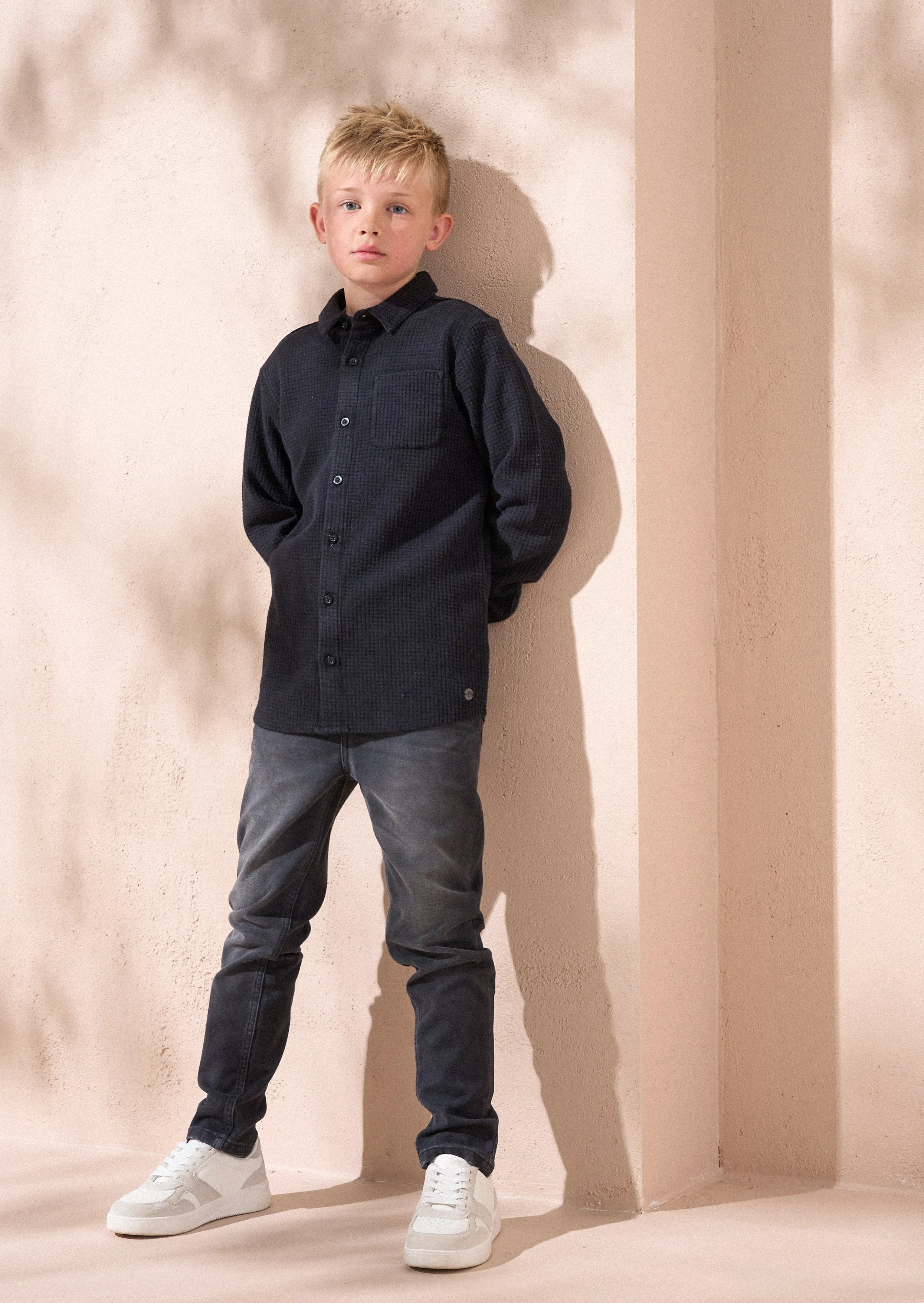 Colter Black Washed Textured Shirt