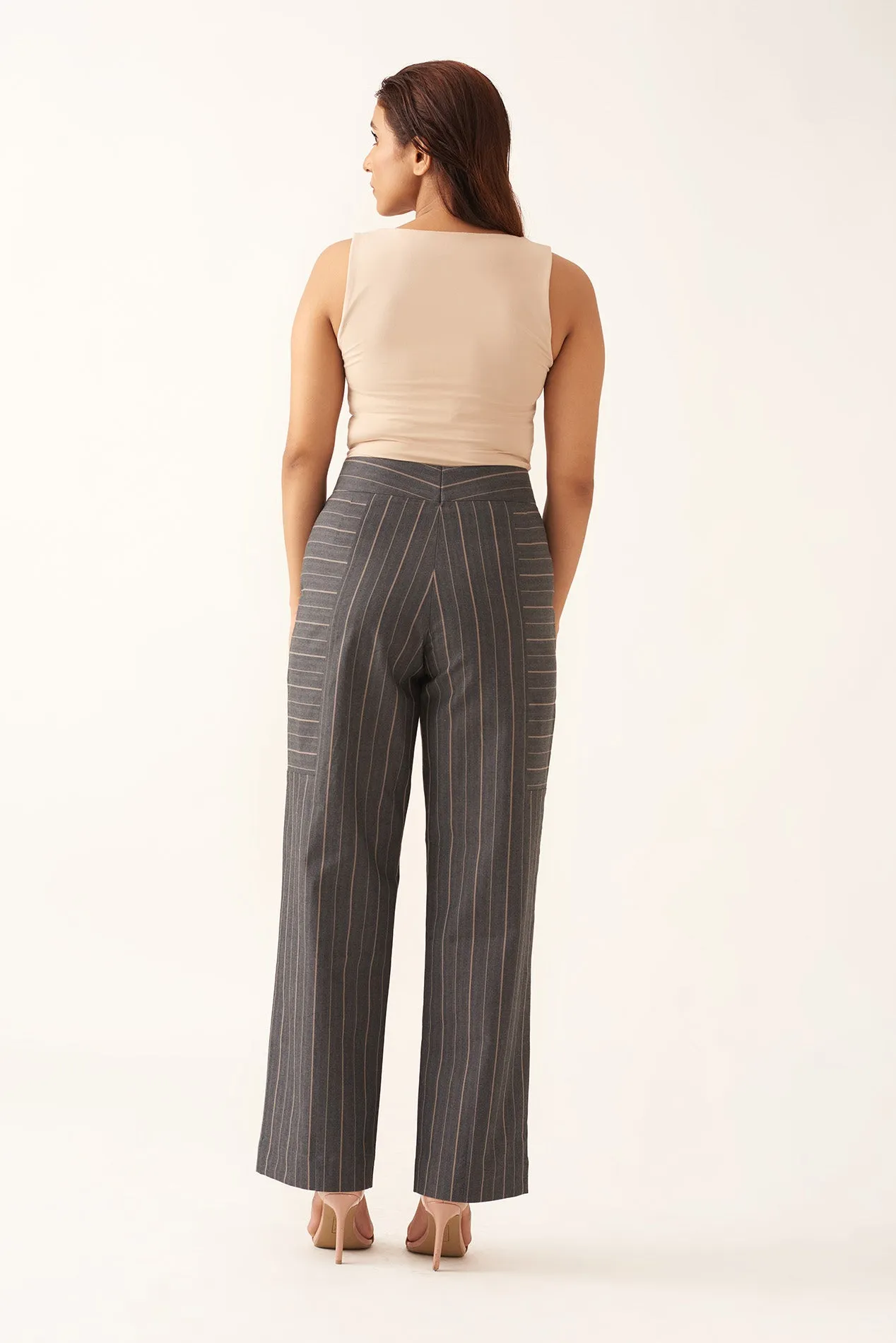 Cotton Grey Relaxed fit Trouser