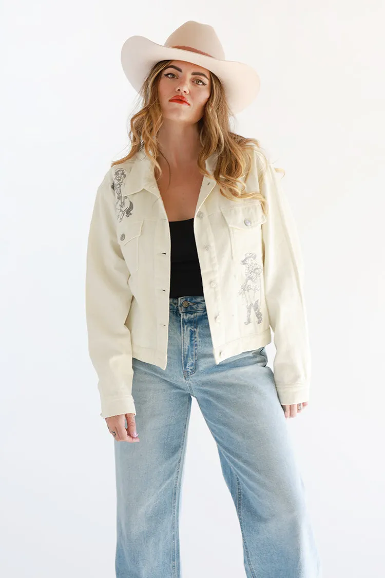 Cowgirl Embroidered Denim Jacket