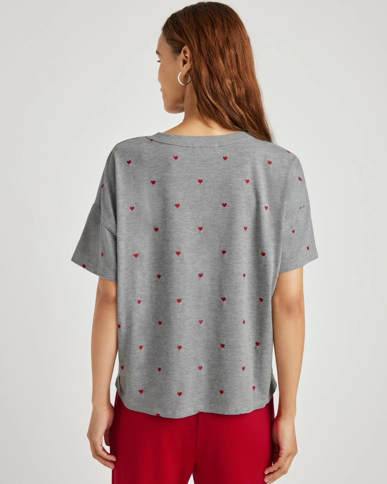 Embroidered Hearts Tee