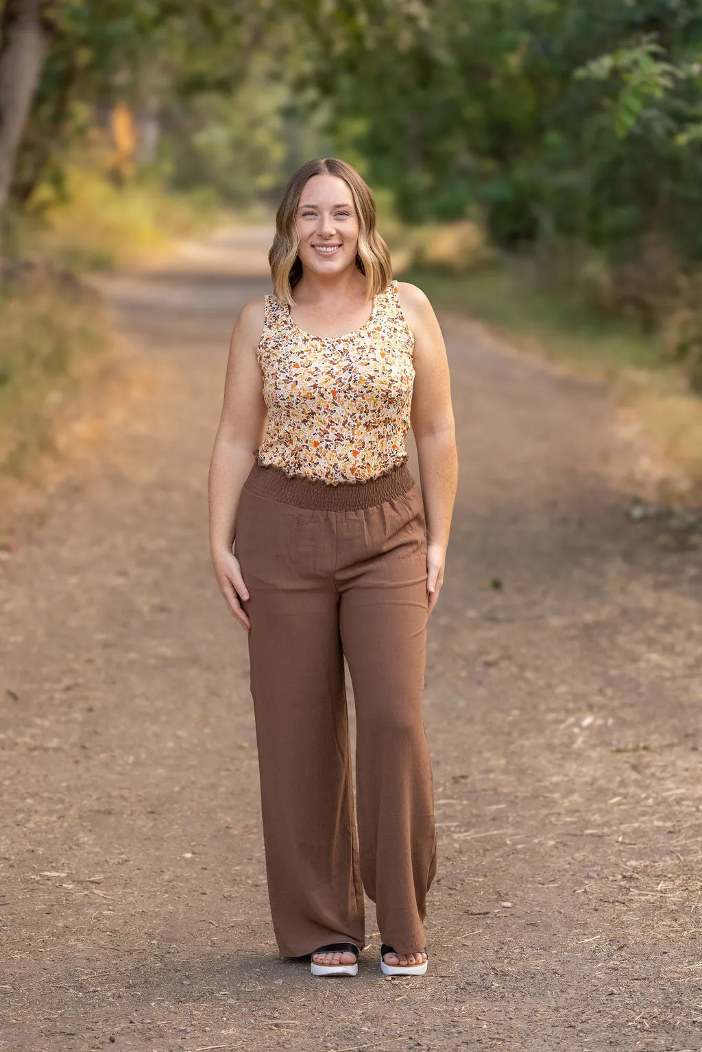 IN STOCK Presley Palazzo Pants - Coffee | Women's Wide-Leg Pants