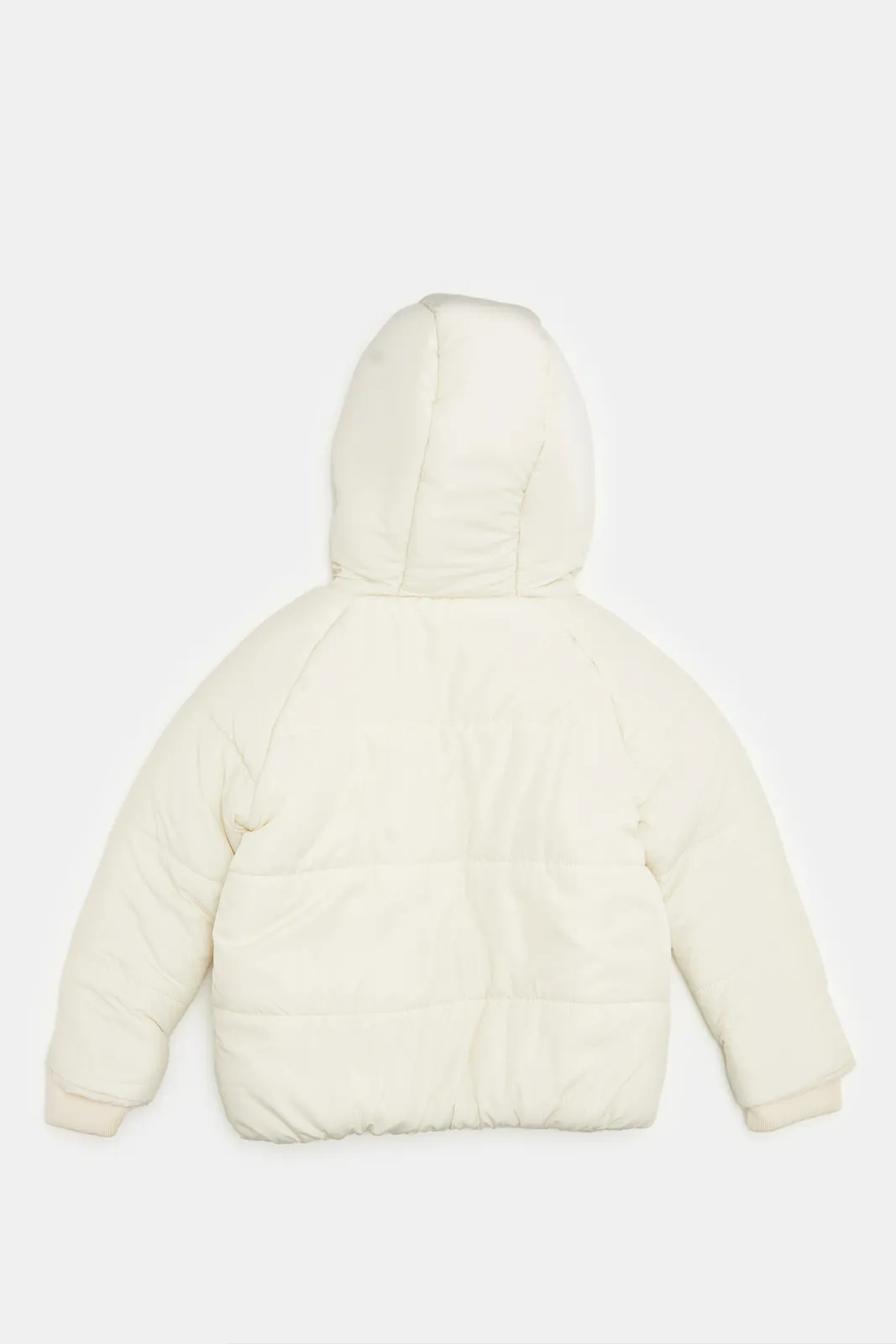 Infant Girls Cream Heavy Padded Jacket