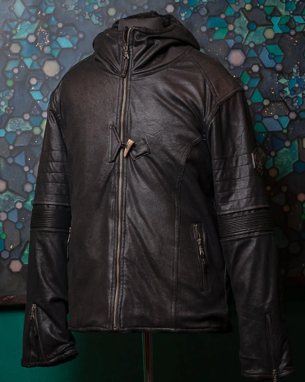 Jacket Men / Fake Leather  - BLACK Rider