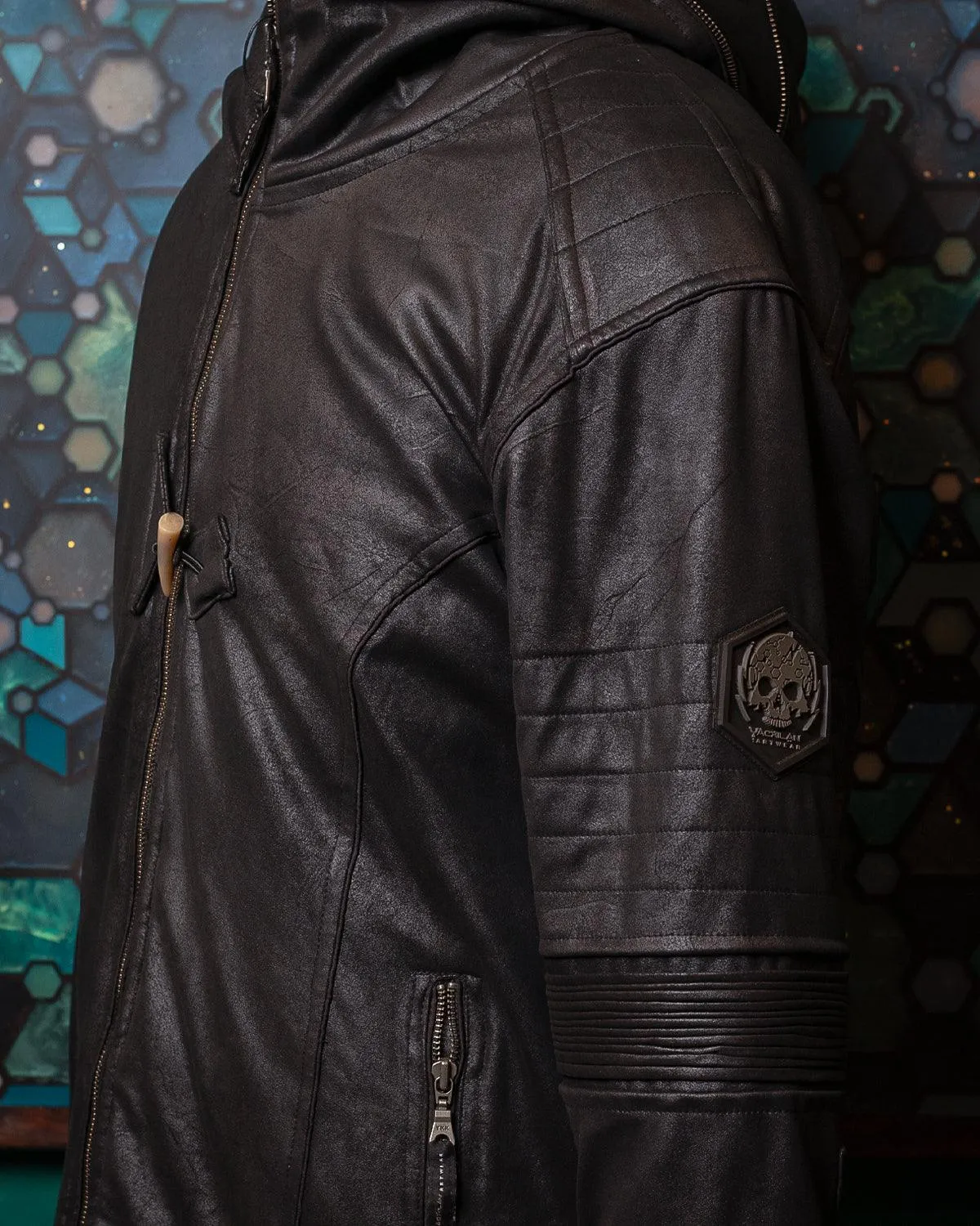 Jacket Men / Fake Leather  - BLACK Rider