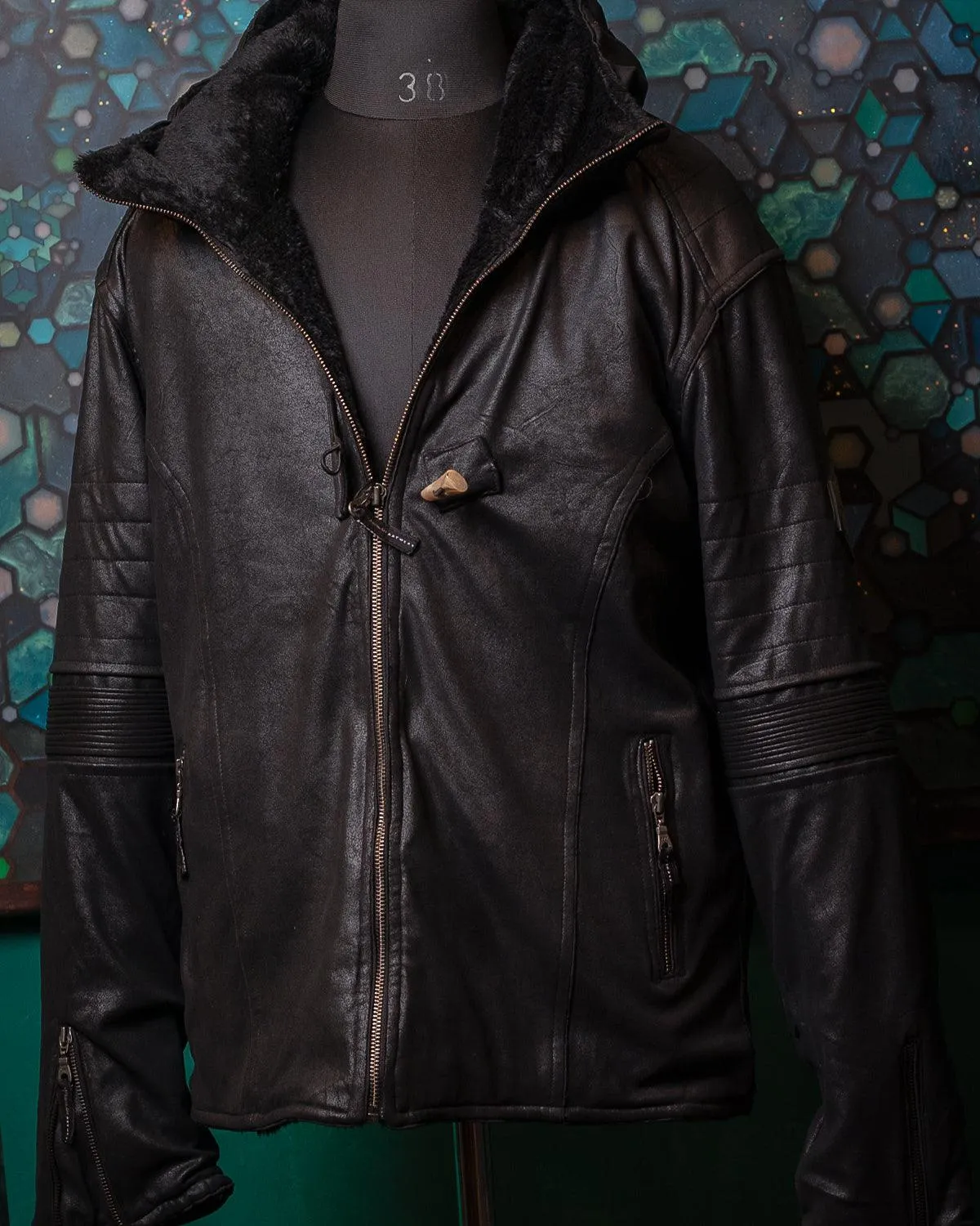 Jacket Men / Fake Leather  - BLACK Rider