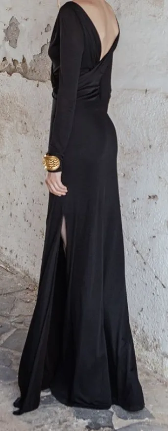 Jet Black Silk Marocain Crêpe