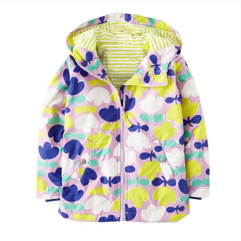 Kids Hooded WindProof Jackets Spring and Fall Outerwear - Free Shipping to N.A.