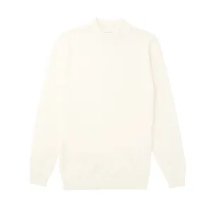 Long Sleeve Mock Neck Sweater by Lorenzo Franco - Cream