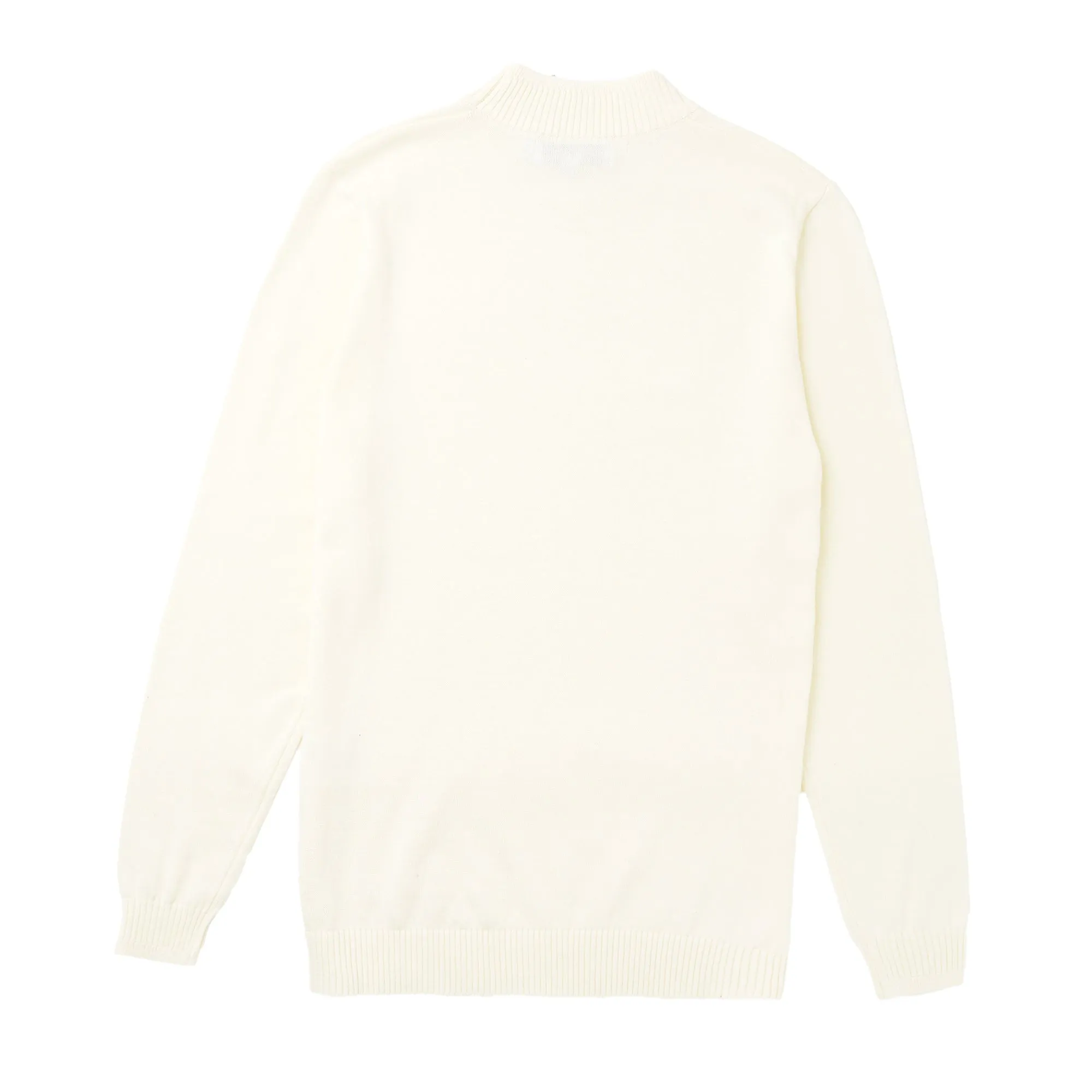 Long Sleeve Mock Neck Sweater by Lorenzo Franco - Cream