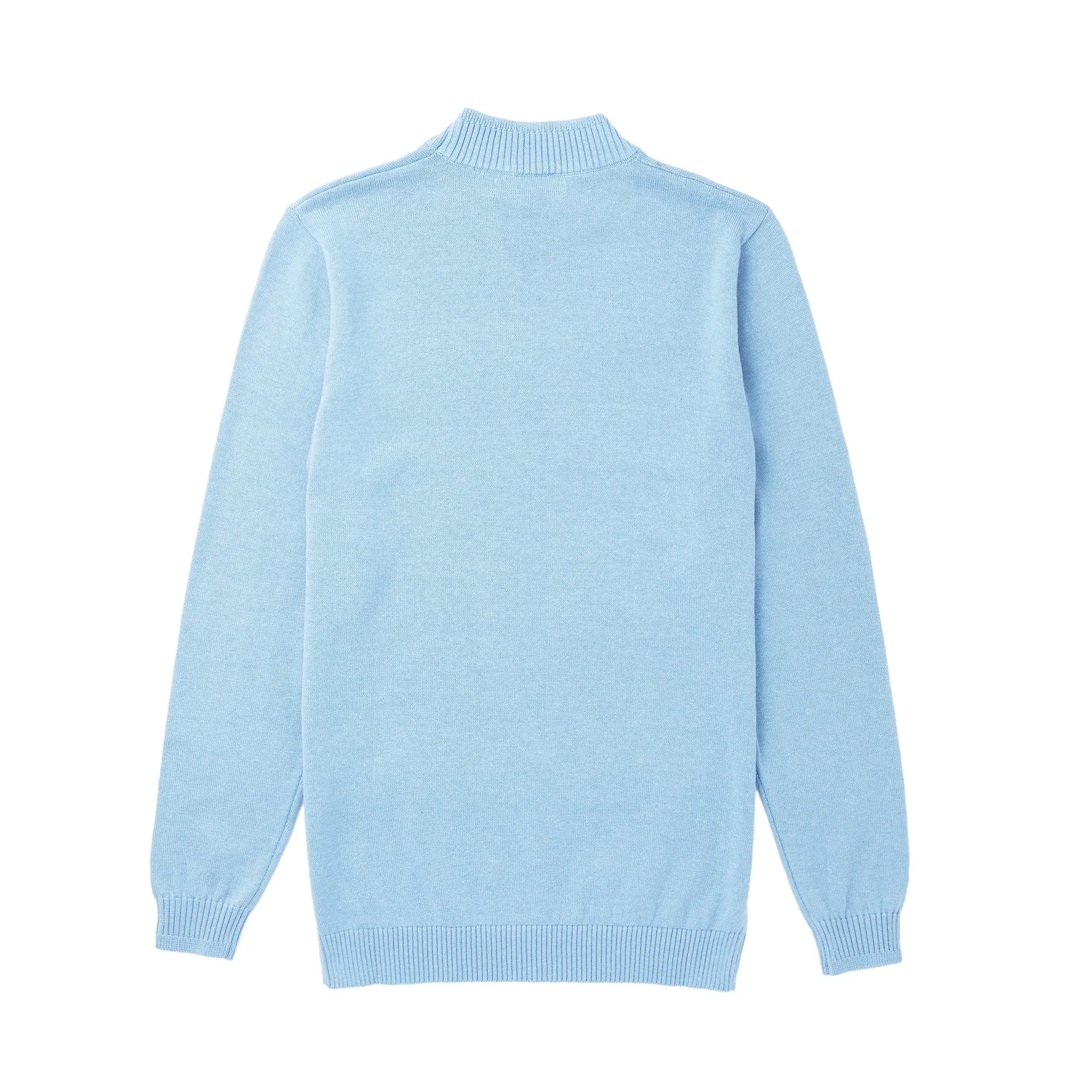 Long Sleeve Mock Neck Sweater by Lorenzo Franco - Sky