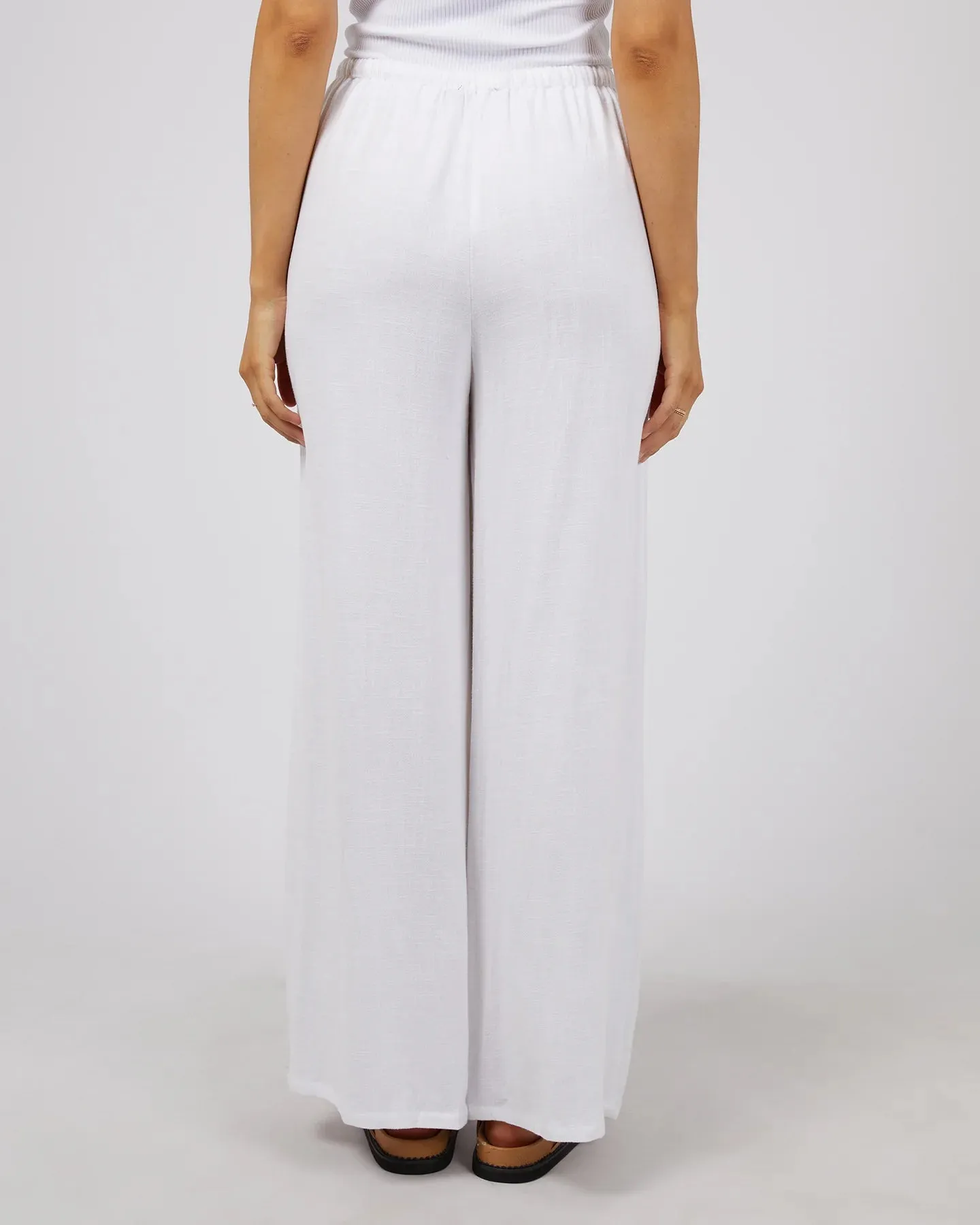 Luxe Linen Pant - Wht