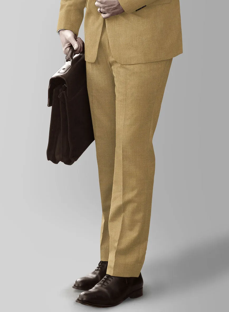 Marco Stretch Sand Brown Wool Pants