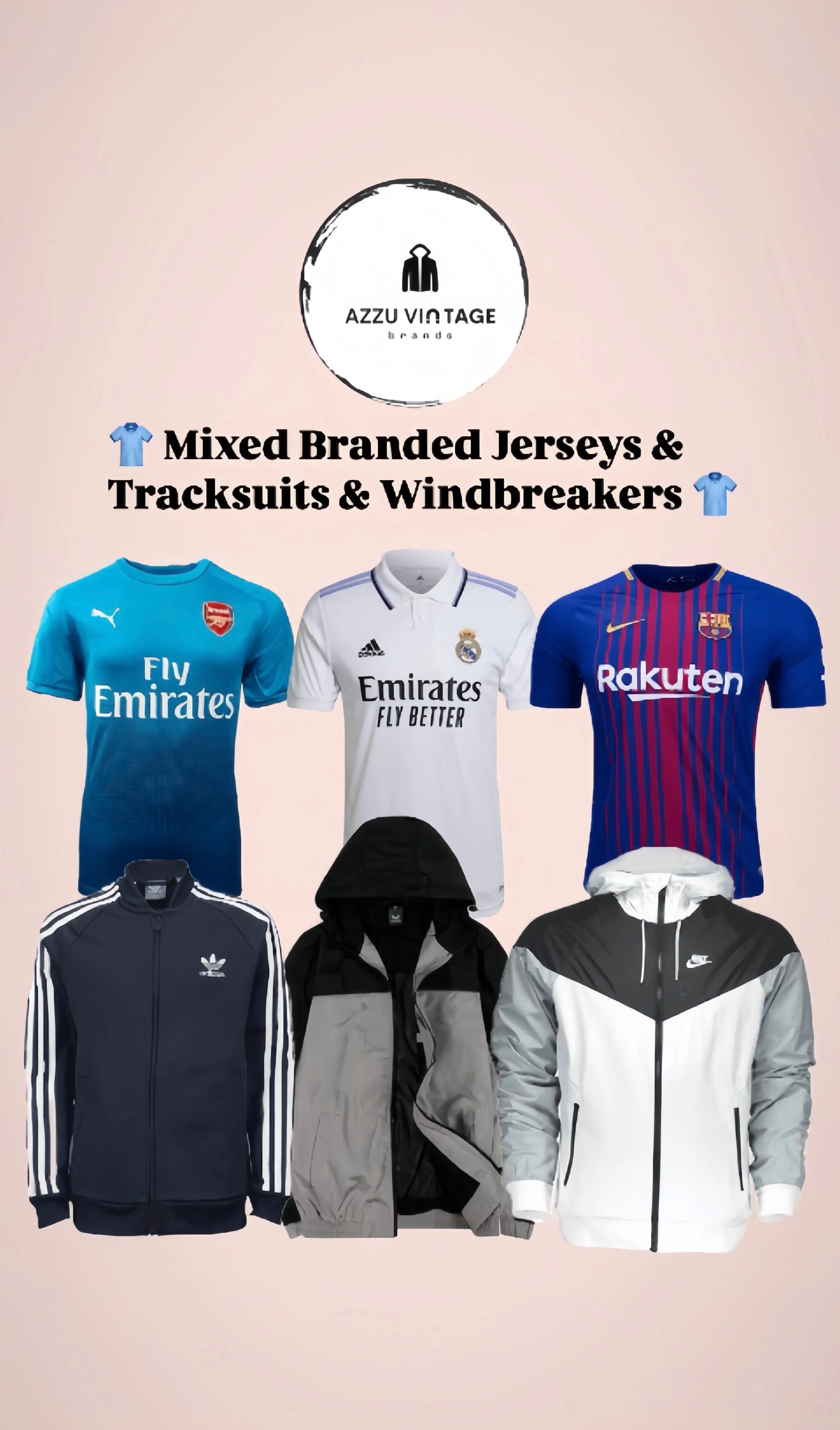 Mixed Branded Jerseys & Tracksuits & Windbreakers