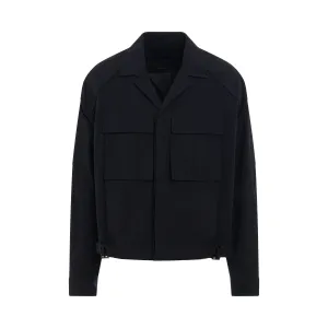 Nylon Shirt Jacket in Black