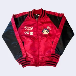 Peko Chan Pop Candy Sukajan Bomber Jacket (Red)