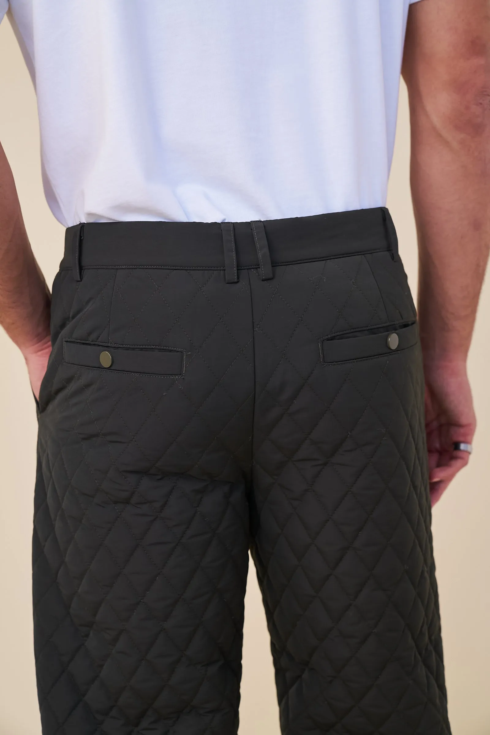 QUILTED TROUSER - ARMY GREEN