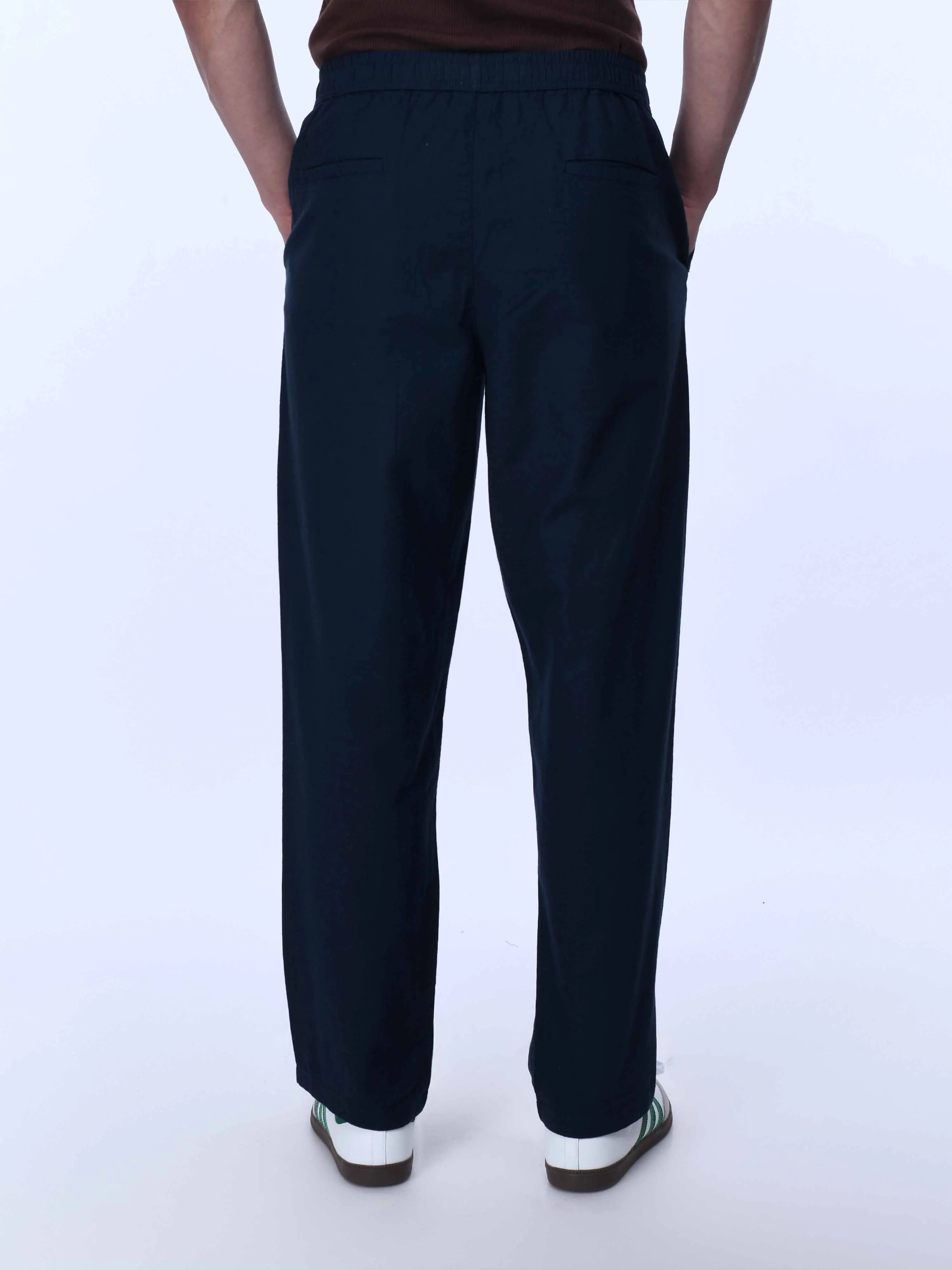 Raw Slub Relaxed Navy Flexiwaist Pants