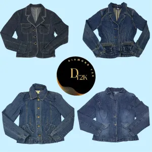 Retro Y2K Denim Jacket with Buttons – Streetwear Classic (GRV-10-227)