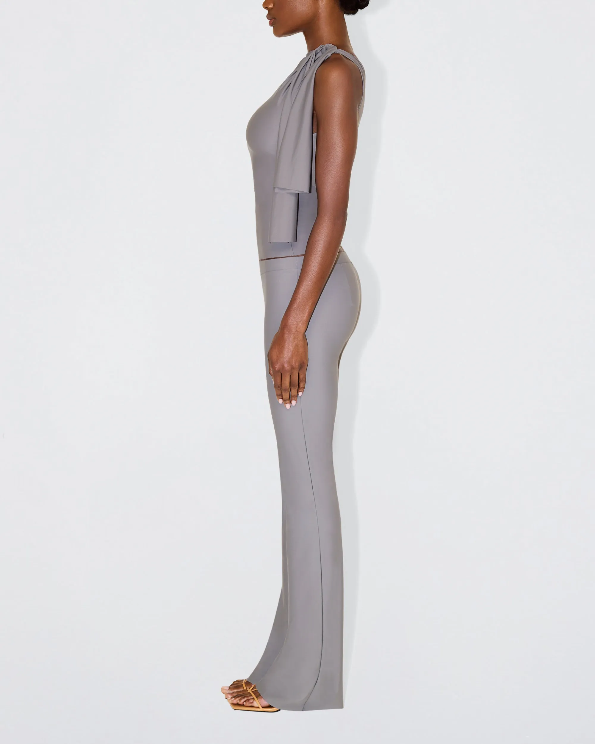 Sleek Stretch Low Rise Pant | Steel Grey