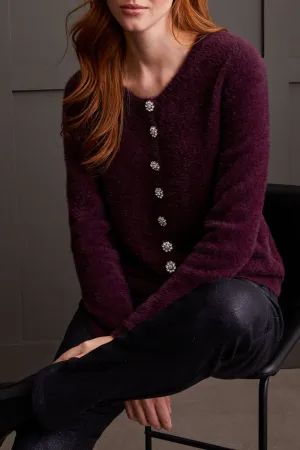 Sweater Cardigan with Fancy Buttons