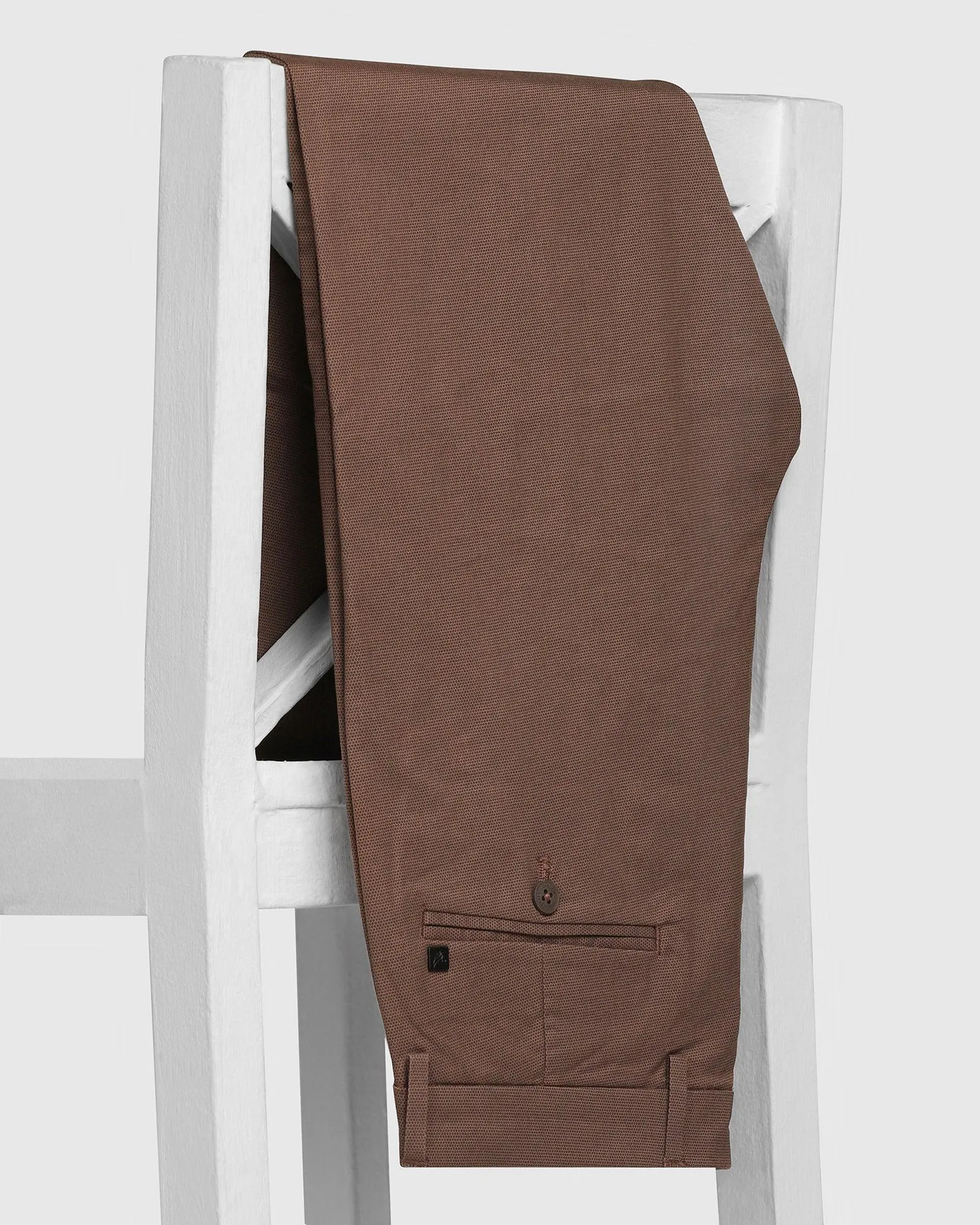 TechPro Slim Comfort Casual Rust Printed Khakis - Steven