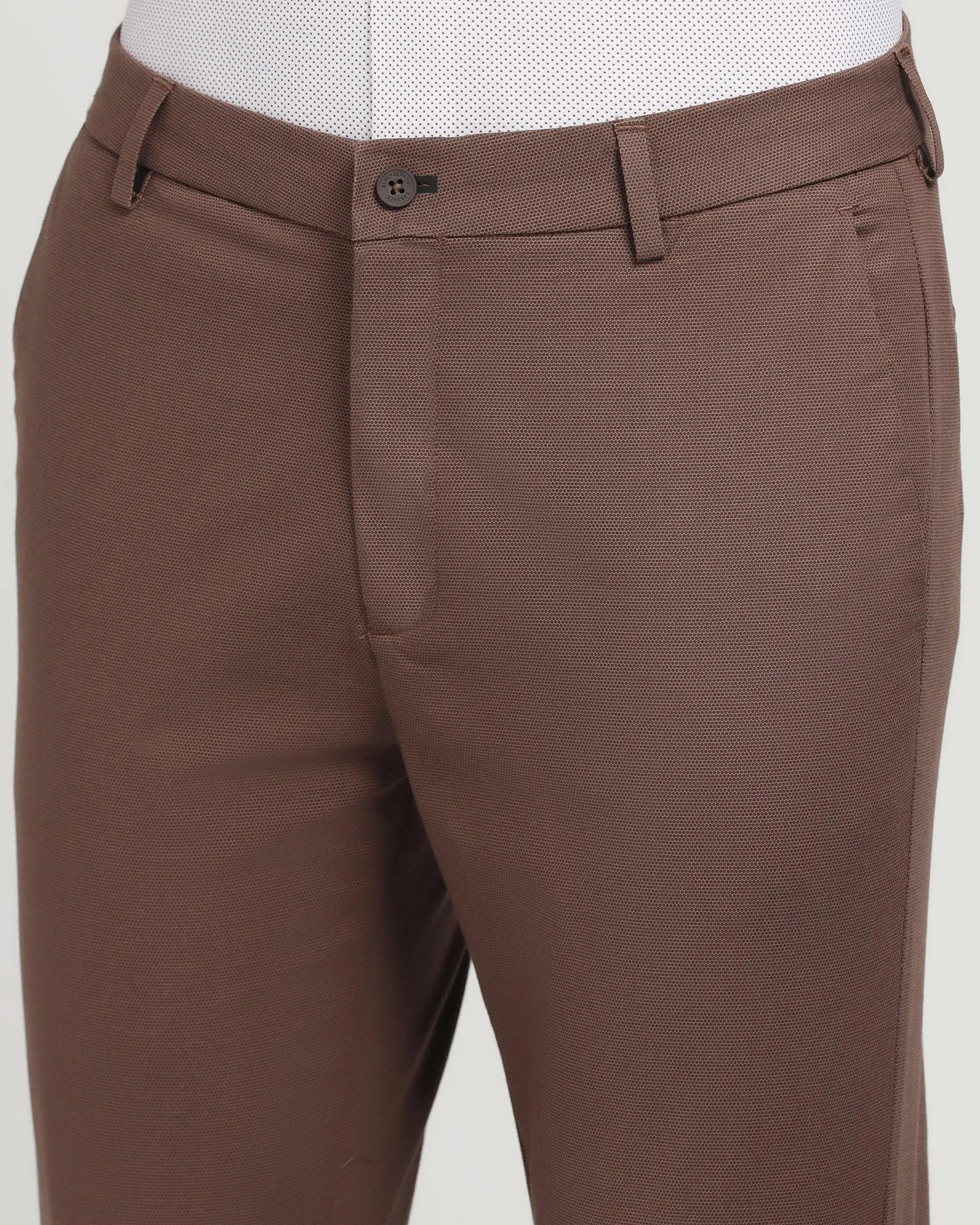 TechPro Slim Comfort Casual Rust Printed Khakis - Steven