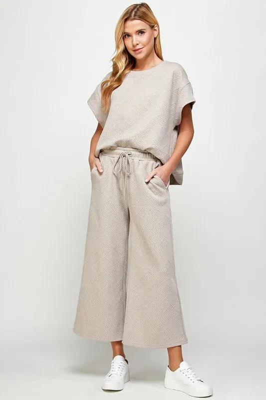 Textured Lounge Wear Pants