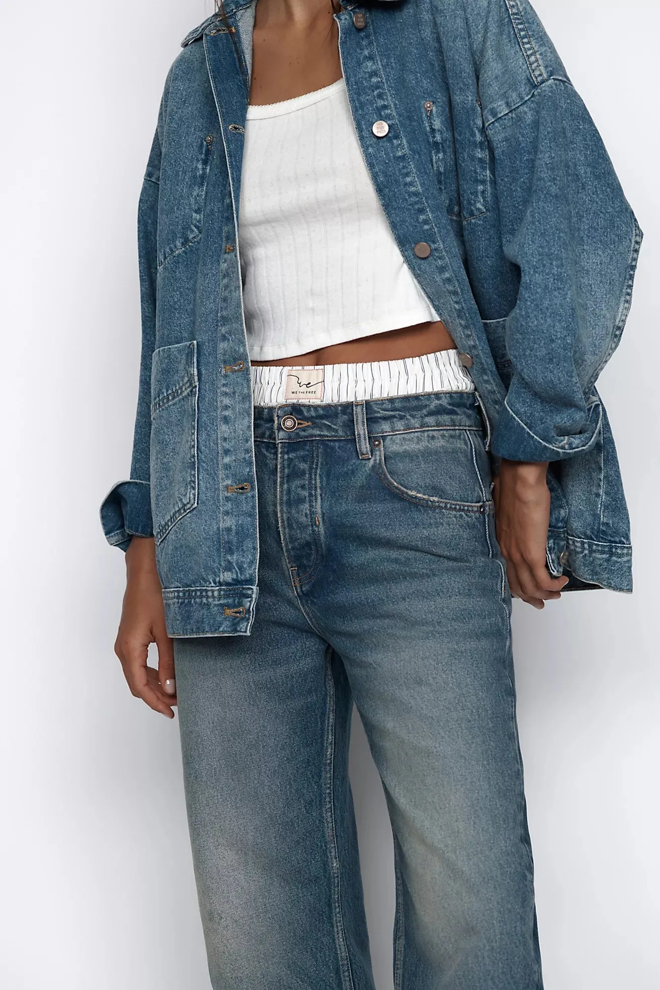 The Avery Denim Jacket by Free People - Got The Blues