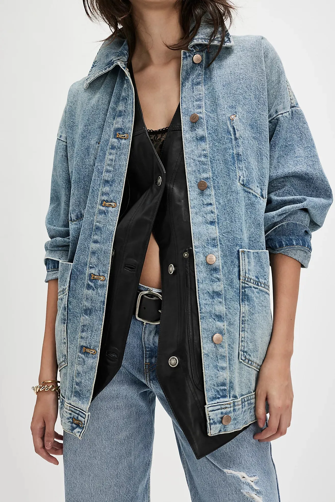 The Avery Denim Jacket by Free People - Got The Blues