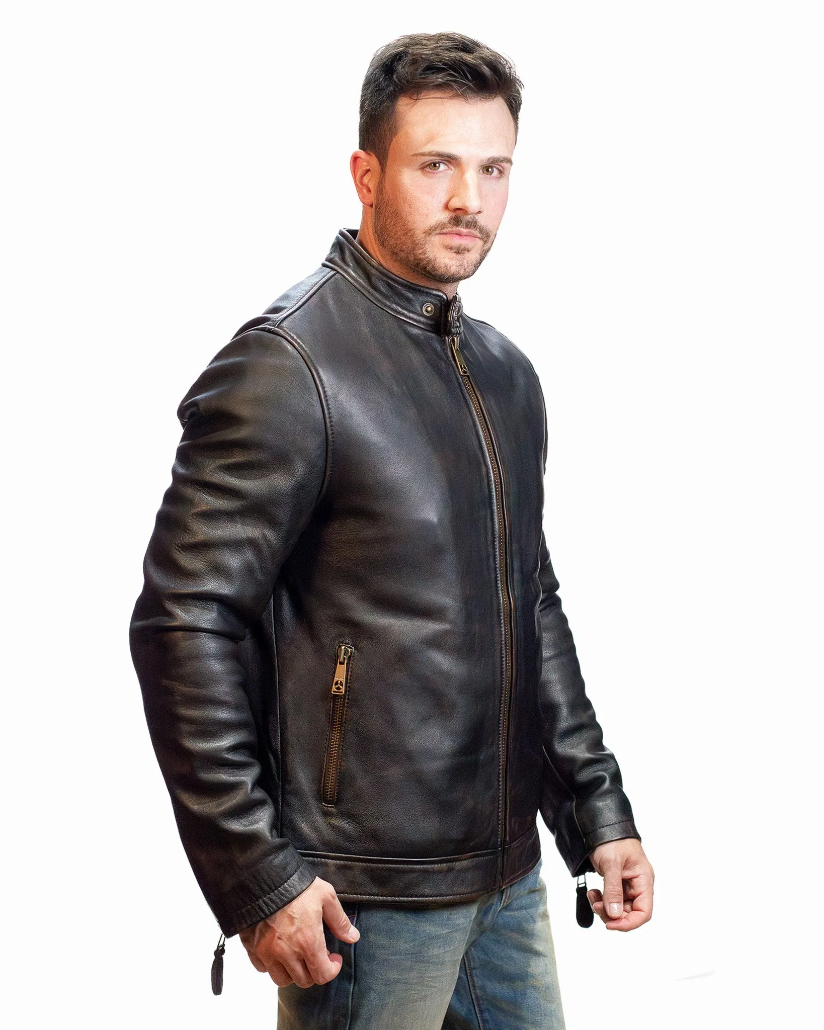 TOP GUN® MEN'S LEATHER RACER