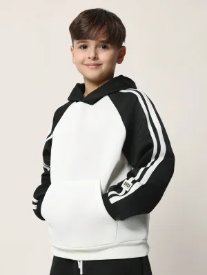 Tween Boys Comfy Raglan Overhead Hoodie Contrast Sleeve With Sleeve Tape Detail