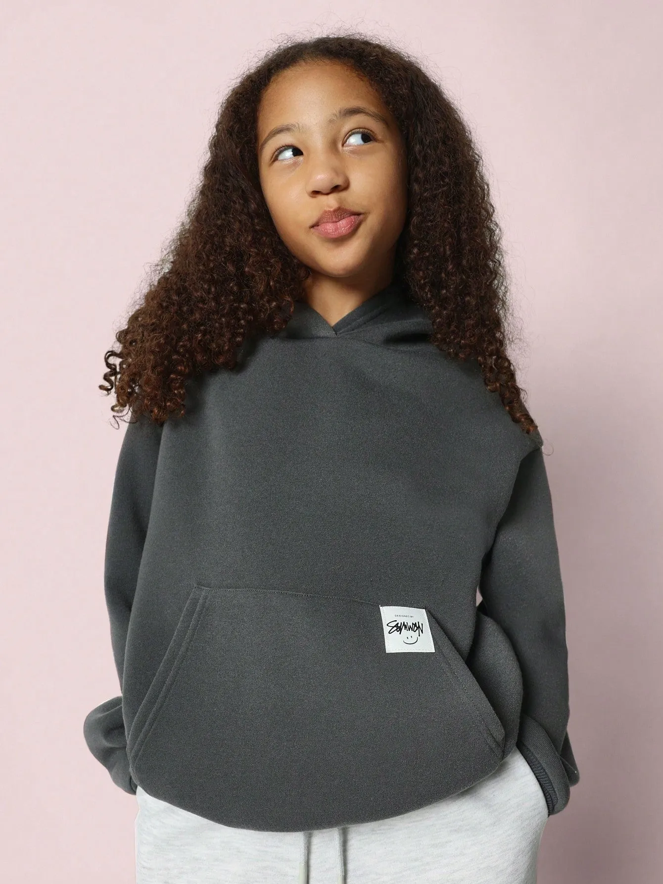 Tween Girls Comfy Overhead Graphic Printed Hoodie