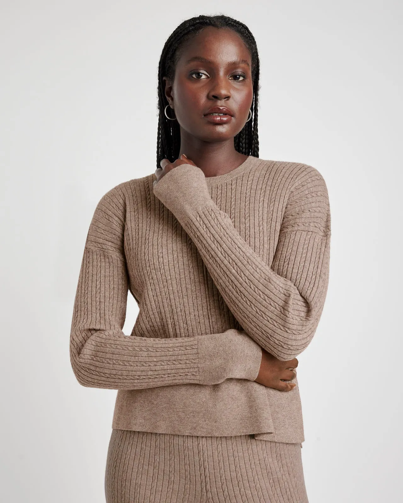 Veronica Cable Trim Sweater