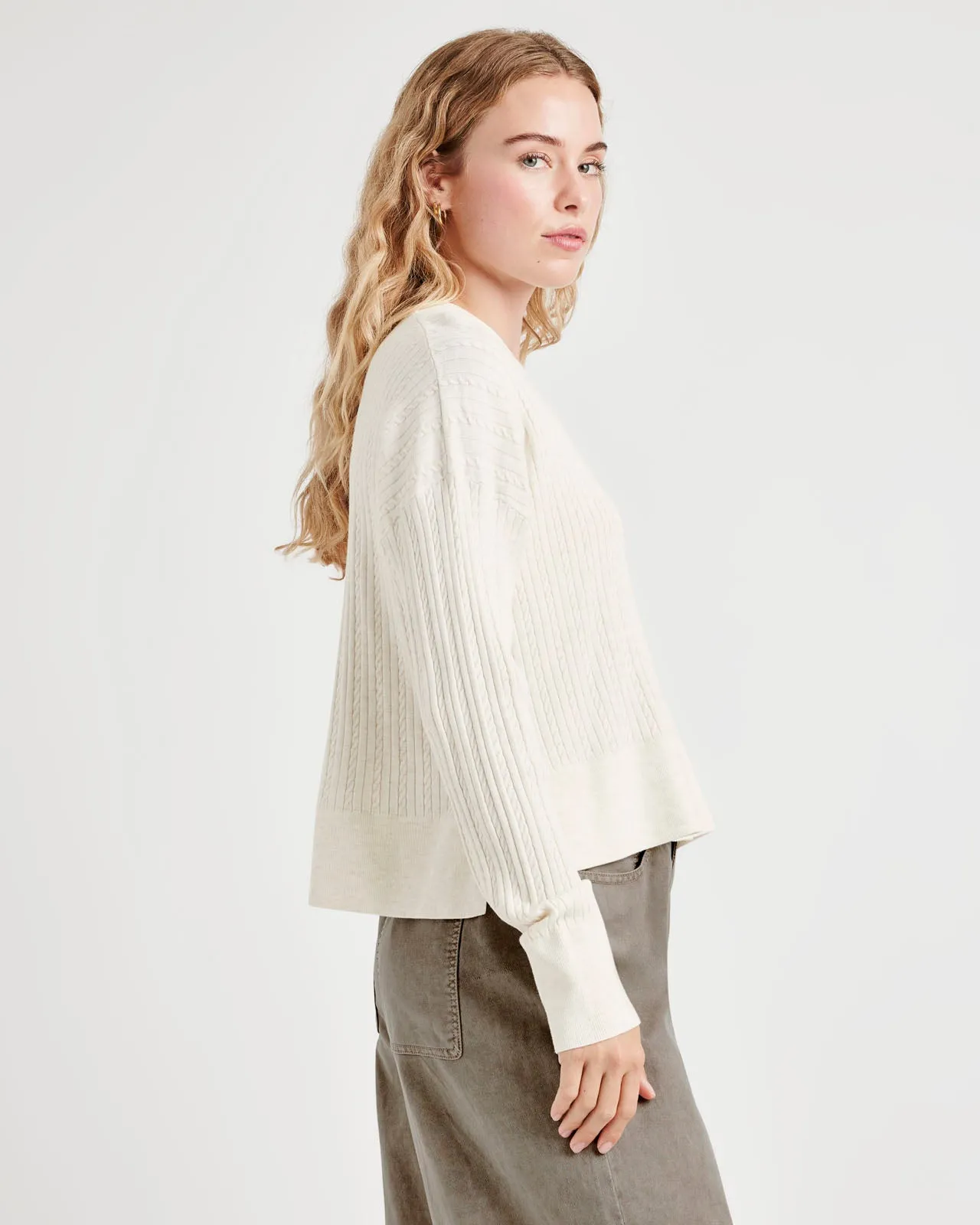 Veronica Cable Trim Sweater