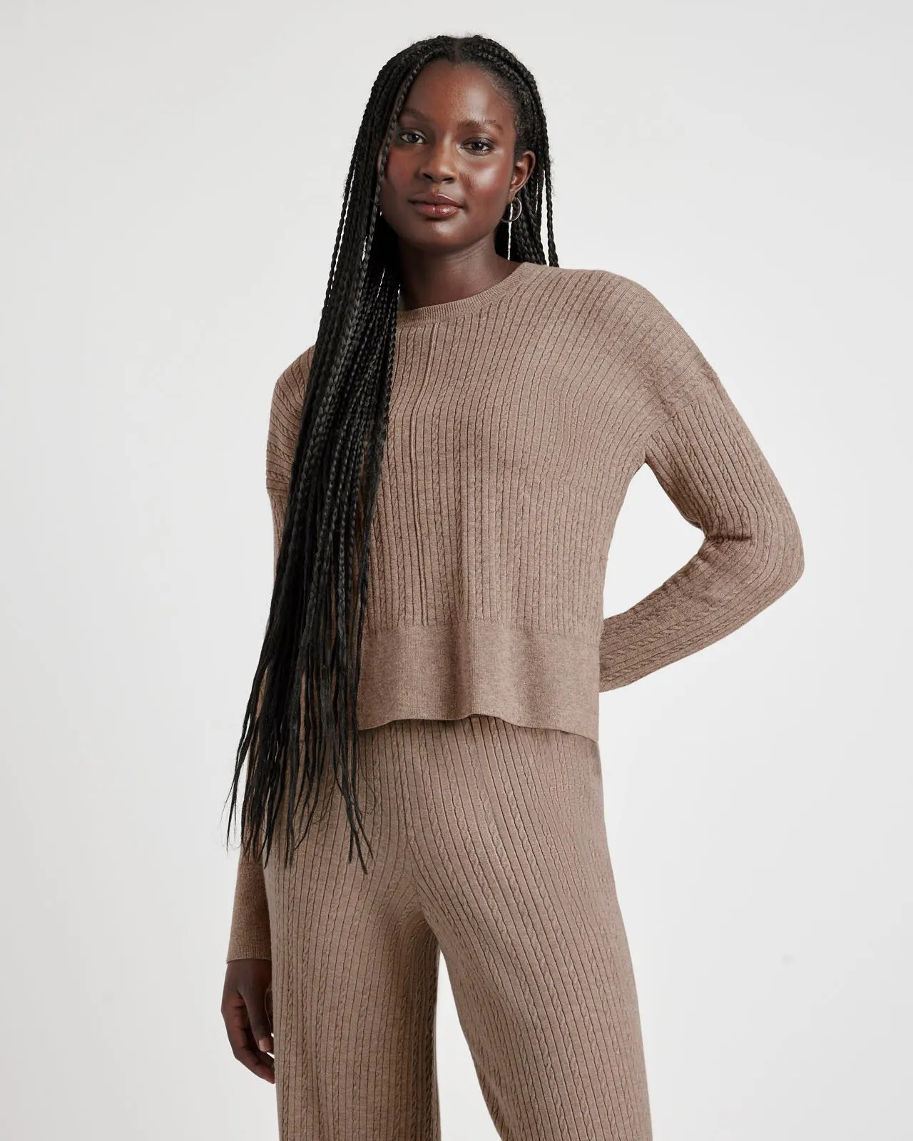 Veronica Cable Trim Sweater