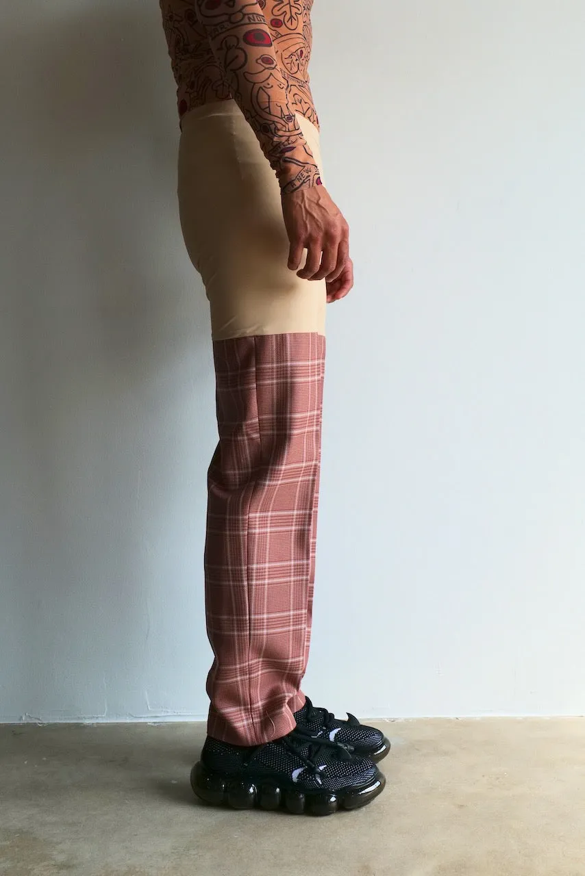 Walter Van Beirendonck Extra Sharp Pants Plaid Burgundy FW23