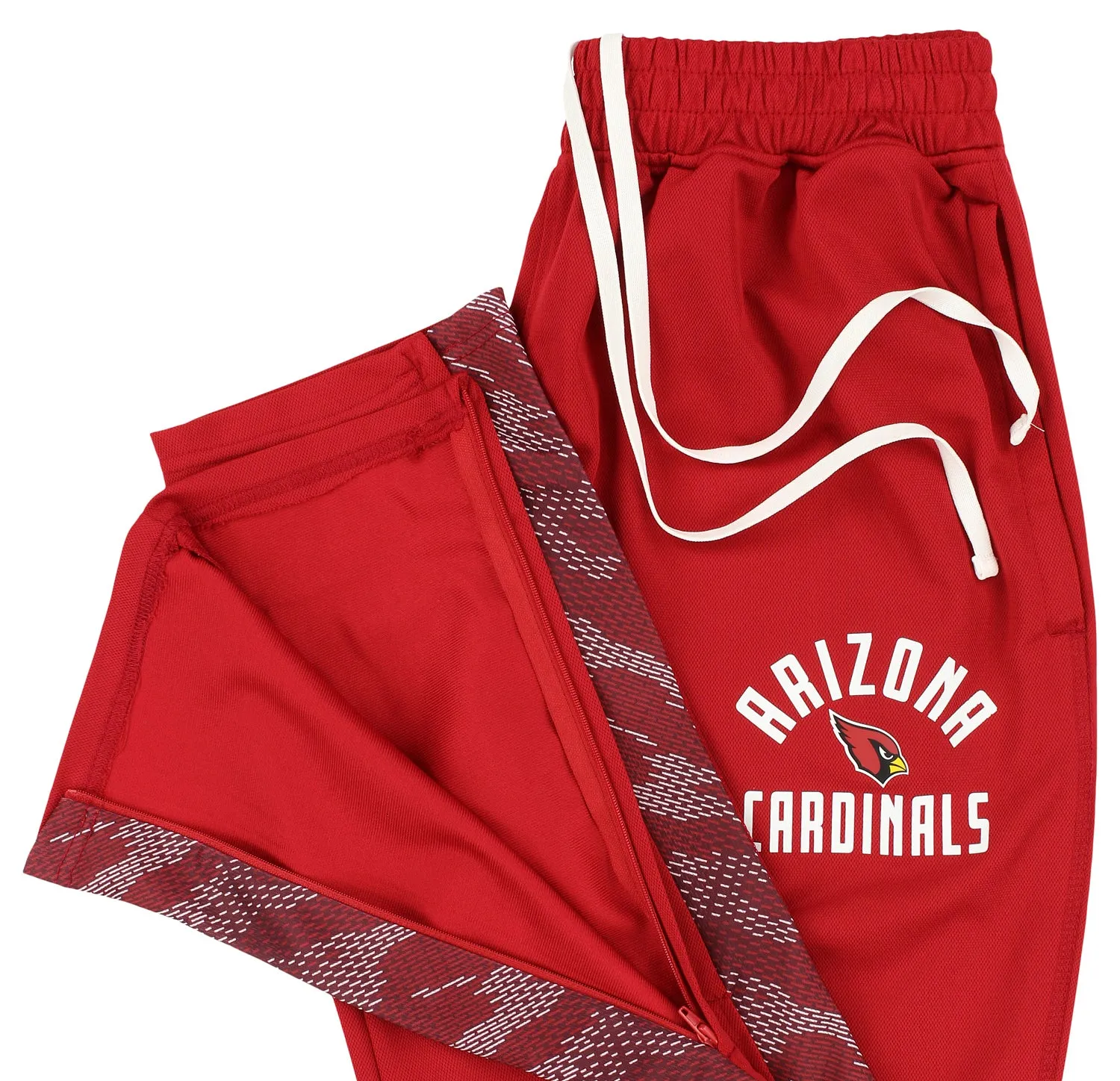 Zubaz NFL Men's Arizona Cardinals Viper Accent Elevated Jacquard Track Pants